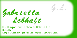 gabriella lebhaft business card